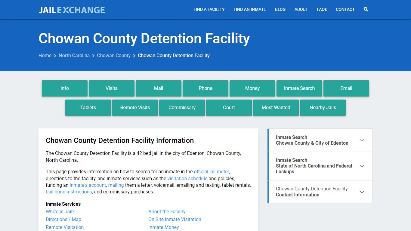 Chowan County Detention Facility - Jail Exchange